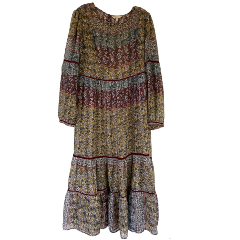BELTAINE - TIERED FLORAL MAXI DRESS